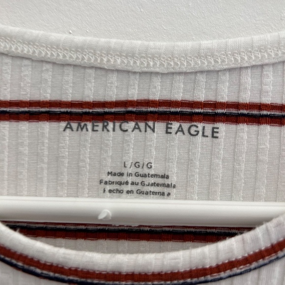 Striped Ribbed Lettuce Edge Tee - Picture 2 of 3